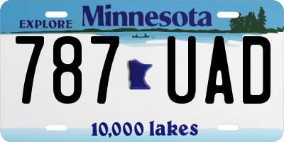 MN license plate 787UAD