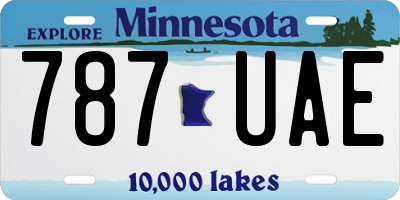 MN license plate 787UAE