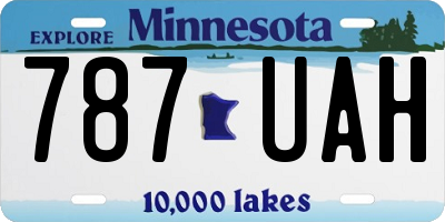 MN license plate 787UAH