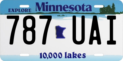 MN license plate 787UAI