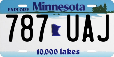 MN license plate 787UAJ