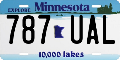 MN license plate 787UAL