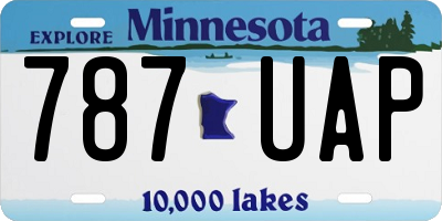 MN license plate 787UAP