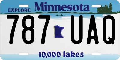 MN license plate 787UAQ