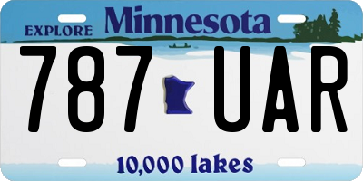 MN license plate 787UAR