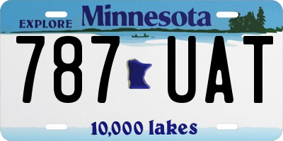 MN license plate 787UAT