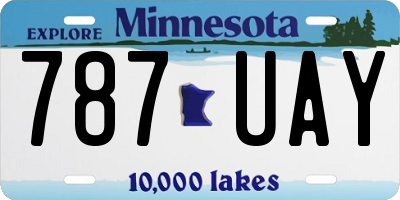 MN license plate 787UAY