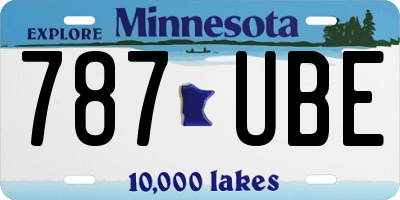 MN license plate 787UBE