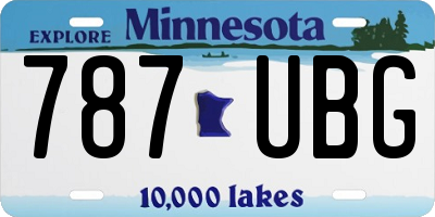 MN license plate 787UBG