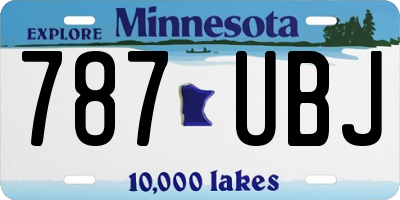 MN license plate 787UBJ