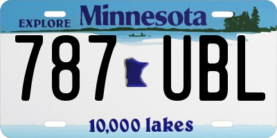 MN license plate 787UBL