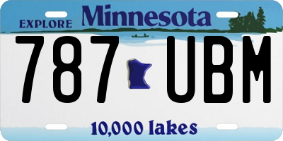 MN license plate 787UBM