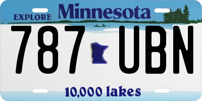 MN license plate 787UBN