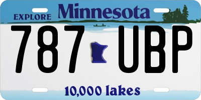 MN license plate 787UBP