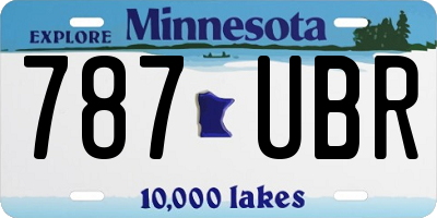 MN license plate 787UBR