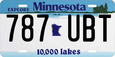 MN license plate 787UBT