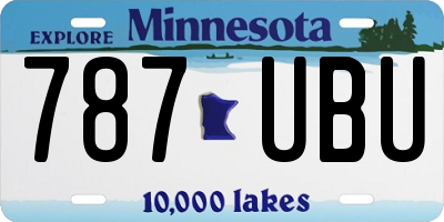 MN license plate 787UBU
