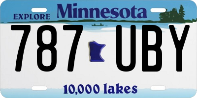 MN license plate 787UBY
