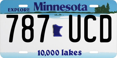 MN license plate 787UCD