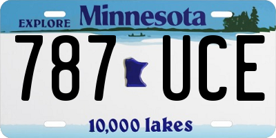 MN license plate 787UCE