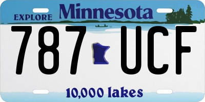 MN license plate 787UCF