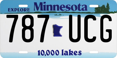 MN license plate 787UCG