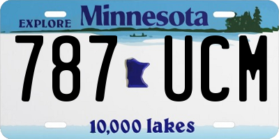 MN license plate 787UCM