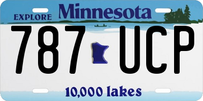 MN license plate 787UCP