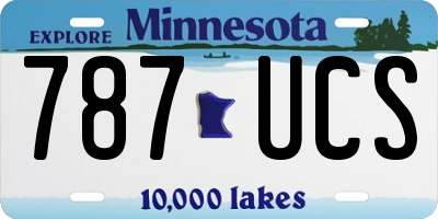 MN license plate 787UCS