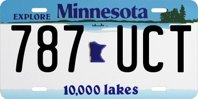 MN license plate 787UCT