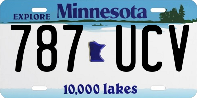 MN license plate 787UCV