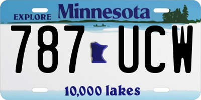 MN license plate 787UCW