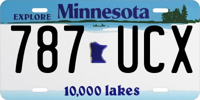 MN license plate 787UCX