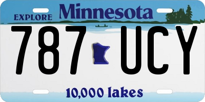 MN license plate 787UCY