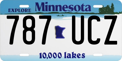 MN license plate 787UCZ