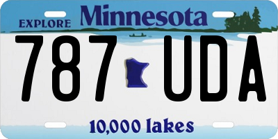 MN license plate 787UDA