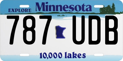 MN license plate 787UDB