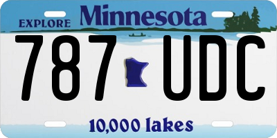 MN license plate 787UDC