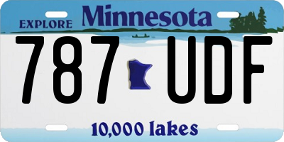 MN license plate 787UDF