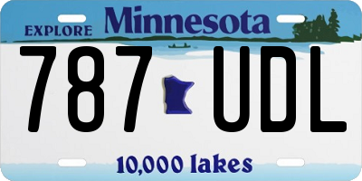 MN license plate 787UDL