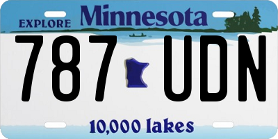 MN license plate 787UDN