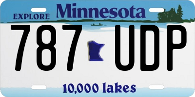 MN license plate 787UDP