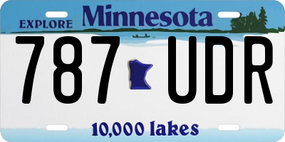 MN license plate 787UDR