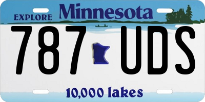 MN license plate 787UDS