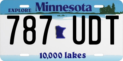 MN license plate 787UDT