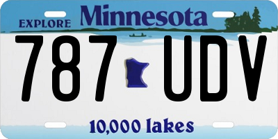 MN license plate 787UDV