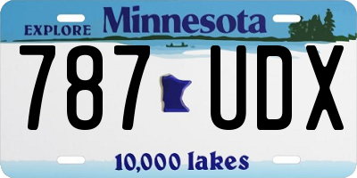 MN license plate 787UDX