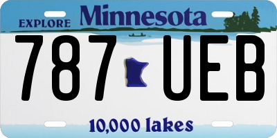 MN license plate 787UEB