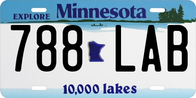 MN license plate 788LAB