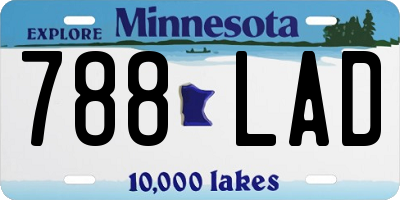 MN license plate 788LAD